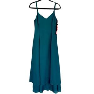 CDC Teal Green Spaghetti Strap Prom Dress